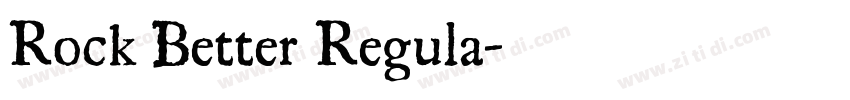 Rock Better Regula字体转换
